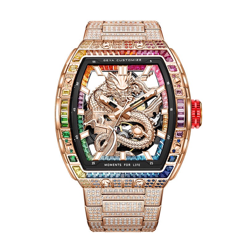 Đồng hồ cơ tự động lộ máy Rainbow Zircon Series G78193